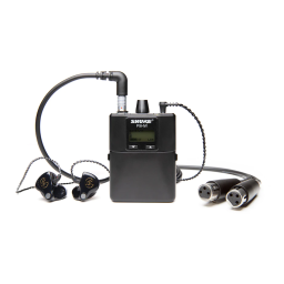 Shure P9HW Wired Bodypack Personal Monitor Mode d'emploi | Fixfr