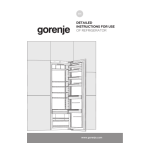 Gorenje HI3128RMB R&eacute;frig&eacute;rateur int&eacute;grable 1 porte RI4182E1 Une information important