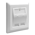 DeLOCK 86202 Keystone Wall Outlet 2 port Fiche technique