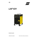 ESAB LAF 631 Manuel utilisateur