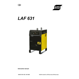 ESAB LAF 631 Manuel utilisateur | Fixfr