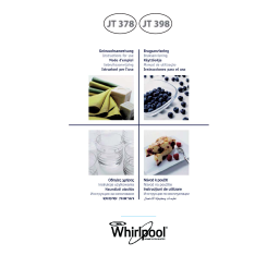 Whirlpool JT 398 SL Manuel utilisateur | Fixfr