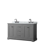 Wyndham Collection WCV232360DGBCMUNOMXX Avery 60 in. W x 22 in. D x 35 in. H Double Bath Vanity sp&eacute;cification