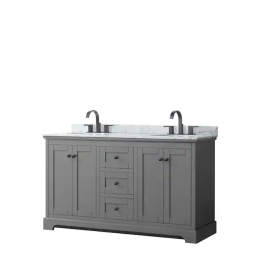 Wyndham Collection WCV232360DGBCMUNOMXX Avery 60 in. W x 22 in. D x 35 in. H Double Bath Vanity spécification | Fixfr