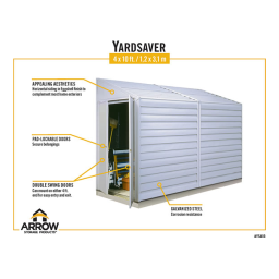 Arrow Storage Products YS410FB Yardsaver® Steel Storage Shed, 4 ft. x 10 ft. Manuel utilisateur | Fixfr