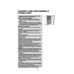 WHIRPOOL WVE1863 NF W Cong&eacute;lateur: IA et PDF
