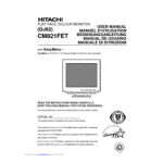 Hitachi CM823FET Manuel utilisateur