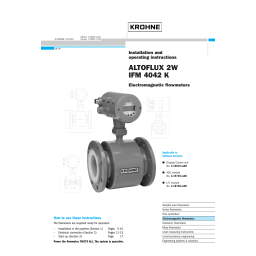 KROHNE ALTOFLUX 2W IFM 4042K EEx | ATEX Manuel du propriétaire | Fixfr