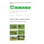 Krone EzBA Hydraulische Entlastsverstellung (L) / (S) (B133) Mode d'emploi