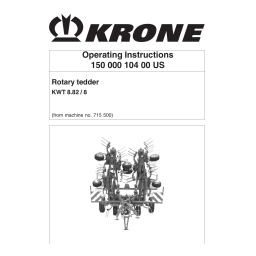 Krone KW9.02/8T, KW11.02/10T, KW13.02/12 T, KW15.02/14T Mode d'emploi | Fixfr