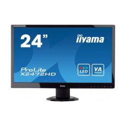 iiyama PROLITE X2472HD Manuel utilisateur | Fixfr