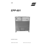 ESAB EPP-601 Manuel utilisateur