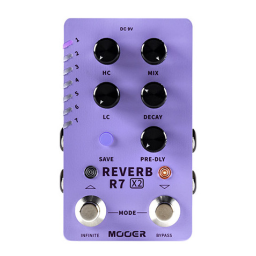 MOOER R7 X2 Reverb Dual Footswitch Stereo Reverb Pedal Manuel du propriétaire | Fixfr