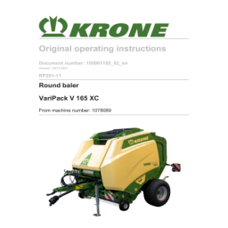 Krone BA VariPack V 165 XC (RP201-11) Mode d'emploi | Fixfr