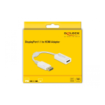 DeLOCK 61015 Adapter DisplayPort 1.1 male to HDMI female Passive white Fiche technique