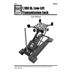 Power Fist 8667875 1,100 lb Low-Lift Transmission Jack Manuel utilisateur