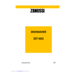 Zanussi ZDT6052 Manuel utilisateur