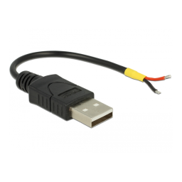 DeLOCK 64184 Cable USB 2.0 Type-A male to 4 x open wires 1 m black Fiche technique | Fixfr