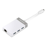 Trendnet TUC-ETGH3 USB-C to Gigabit Adapter + USB Hub Fiche technique