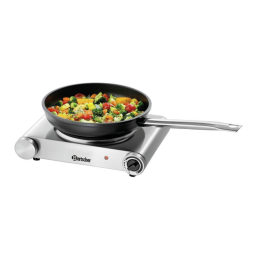 Bartscher 150320 Countertop electric hob 1K1500 Mode d'emploi | Fixfr