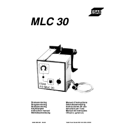 ESAB MLC 30C Manuel utilisateur | Fixfr