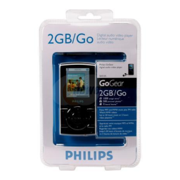Philips SA5125/02 GoGear Baladeur audio/vidéo à mémoire flash Manuel utilisateur | Fixfr