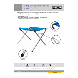 GYS CAR BODY TRESTLE - ANGLED FEET Manuel du propriétaire | Fixfr