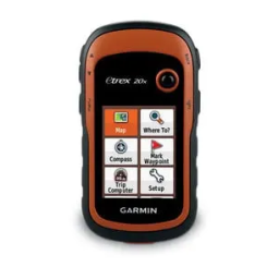 Garmin eTrex 20x Manuel utilisateur | Fixfr