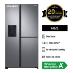 Samsung RS65R5681M9 RS65R5681M9 Side By Side, 602L, A+  Manuel utilisateur