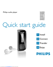 Philips SA4000/02 Baladeur audio à mémoire flash Manuel utilisateur | Fixfr