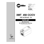 Miller XMT 450 CC/CV (400 VOLT MODEL) CE Manuel utilisateur