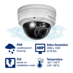 Trendnet RB-TV-IP315PI Indoor / Outdoor 4 MP PoE Dome Day / Night Network Camera Manuel utilisateur