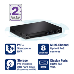 Trendnet RB-TV-NVR208D2 8-Channel HD PoE+ NVR Fiche technique