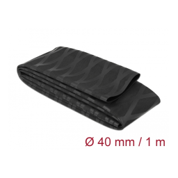 DeLOCK 19602 Heat Shrink Tube X-pattern non-slip 1 m x 40 mm black Fiche technique | Fixfr