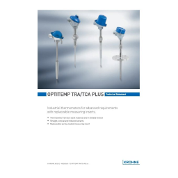 KROHNE OPTITEMP TRA | TCA Ex Manuel du propriétaire | Fixfr