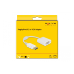 DeLOCK 61007 Adapter DisplayPort 1.2 male to VGA female Passive white Fiche technique