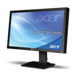 Acer B273HL Monitor Guide de d&eacute;marrage rapide