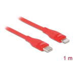 DeLOCK 86634 Data and charging cable USB Type-C&trade; to Lightning&trade; for iPhone&trade;, iPad&trade; and iPod&trade; red 1 m MFi Fiche technique