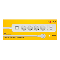 DeLOCK 11206 Extension Socket 4-way Fiche technique | Fixfr