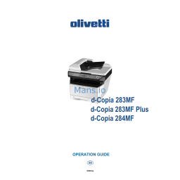 Olivetti d-Copia 283MF-283MFplus-284MF Manuel utilisateur | Fixfr