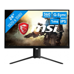 MSI Oculux NXG253R MONITOR Manuel du propriétaire | Fixfr