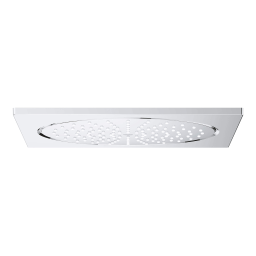 GROHE Rainshower F-Series 1-Spray 10 in. Ceiling Fixed Showerhead Flush Mount in Starlight Chrome Guide d'installation | Fixfr