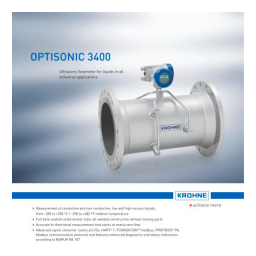 KROHNE OPTISONIC 3400 Ex V1 Manuel du propriétaire | Fixfr