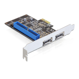 DeLOCK 89292 PCI Express Card > 2 x external eSATA 6 Gb/s + 1 x internal IDE Fiche technique | Fixfr