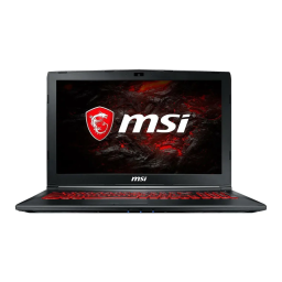 MSI GL62M (7th Gen) (GEFORCE® GTX 1050Ti) LAPTOP Manuel du propriétaire | Fixfr