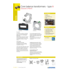 Socomec Core balance transformers type A Operating instrustions