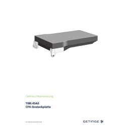 Getinge 100164B0 Adapter for carbon-fibre table top, EU Mode d'emploi | Fixfr