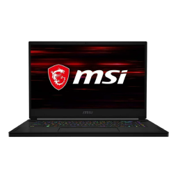 MSI GS66 Stealth (Intel® 10th Gen)(GeForce ) LAPTOP Manuel du propriétaire | Fixfr