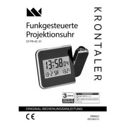 Krontaler GT-PR-AC-01 Projection Clock Manuel utilisateur | Fixfr