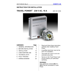 Dometic GFA2303 Manuel utilisateur | Fixfr